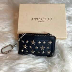 Jimmy Choo Star Studded Pouch - Black - With box, dust bag & Cert Of Auth